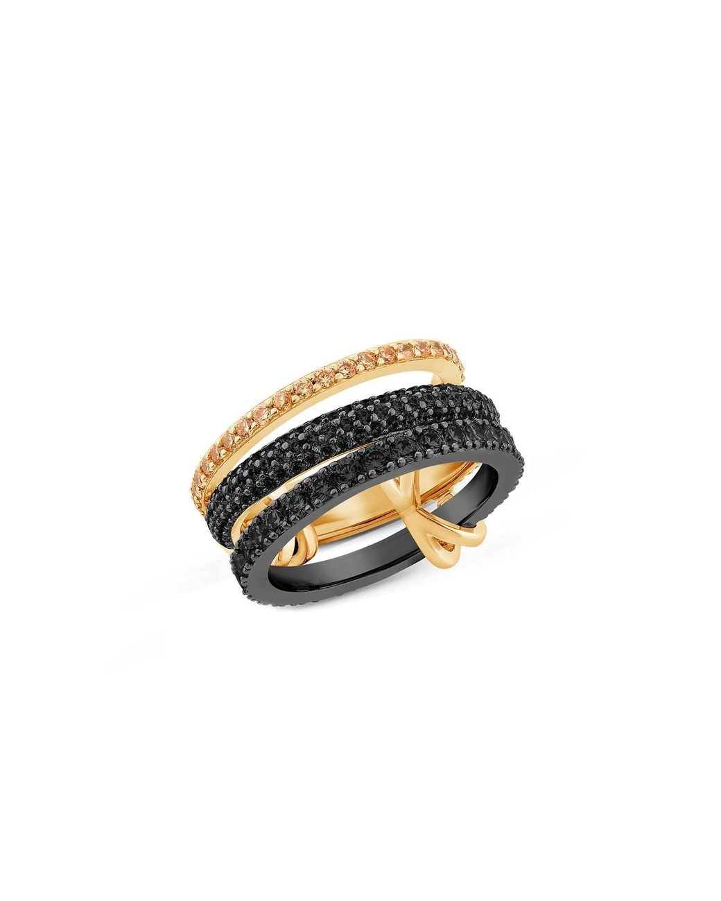 SALLY SKOUFIS Multicolor Cyclic Ring With Made Diamonds