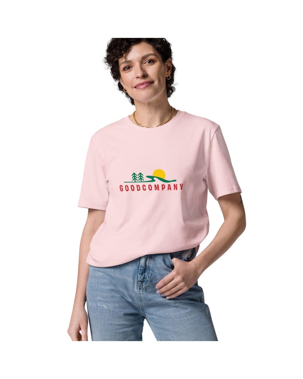 Anchor and Crew Pink Cotton Good Company Supply Organic Cotton T-Shirt