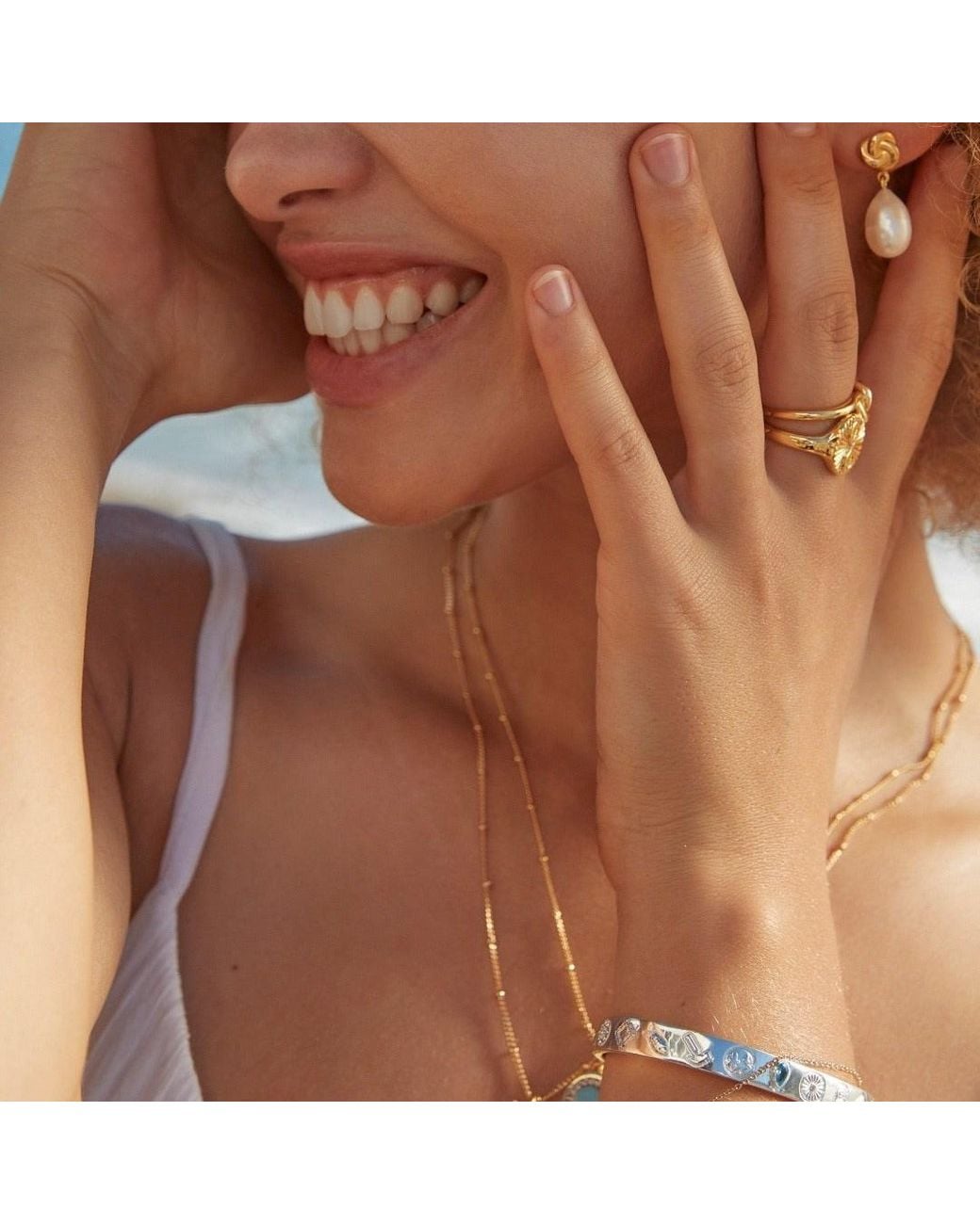 With Love Darling Metallic Infinity Signet Ring