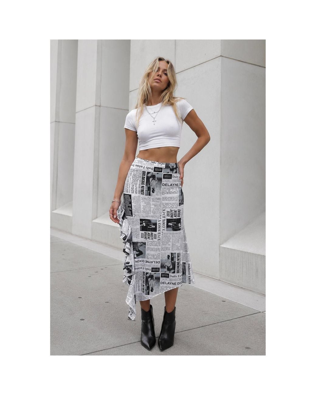 Delayne Dixon Gray The Newspaper Skirt