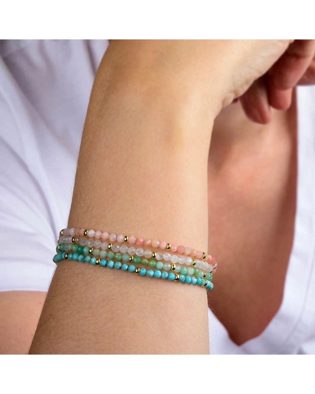 Nellou Jewellery Blue Chrysoprase Orbit Bracelet