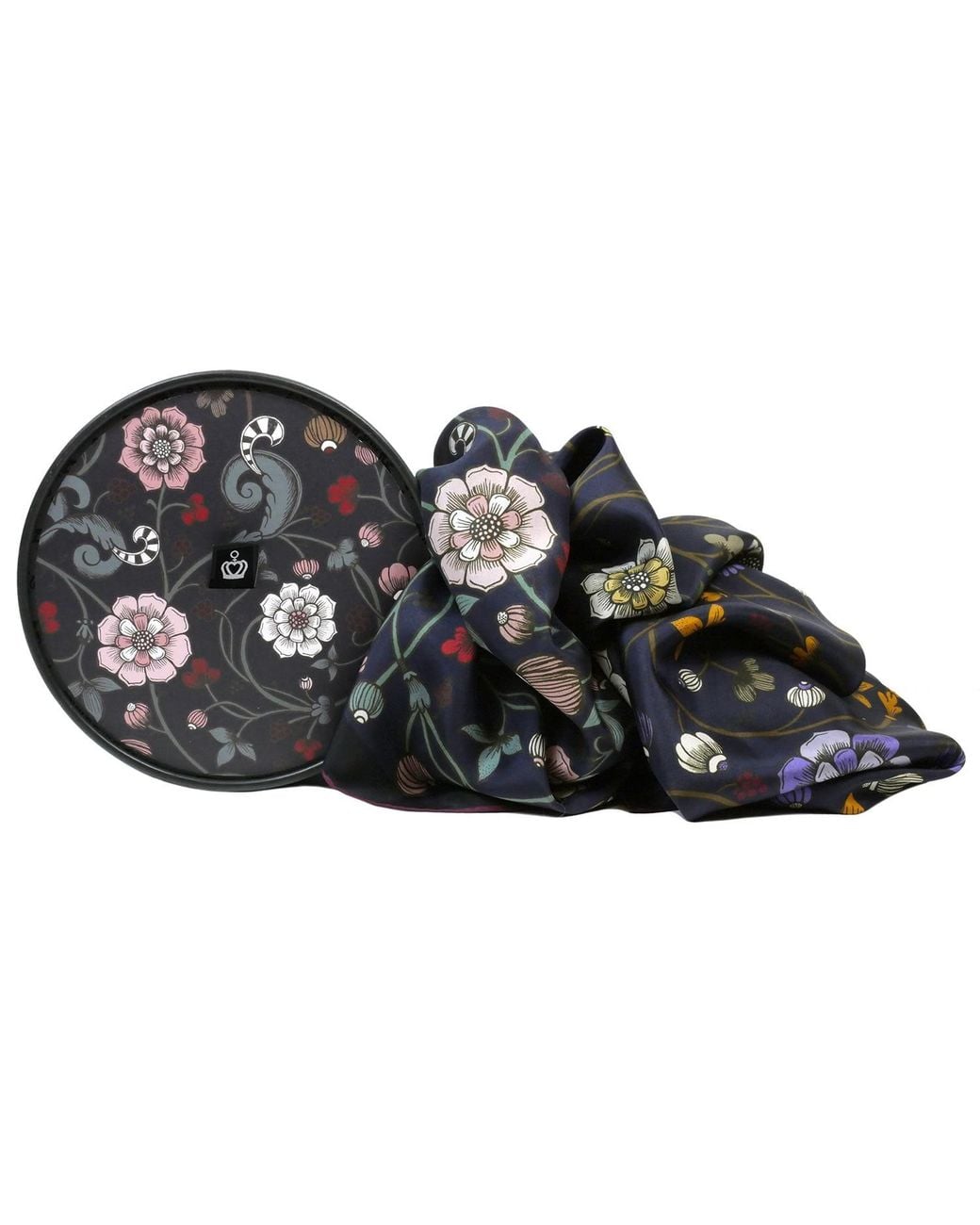 Kueen Black Silk Scarf