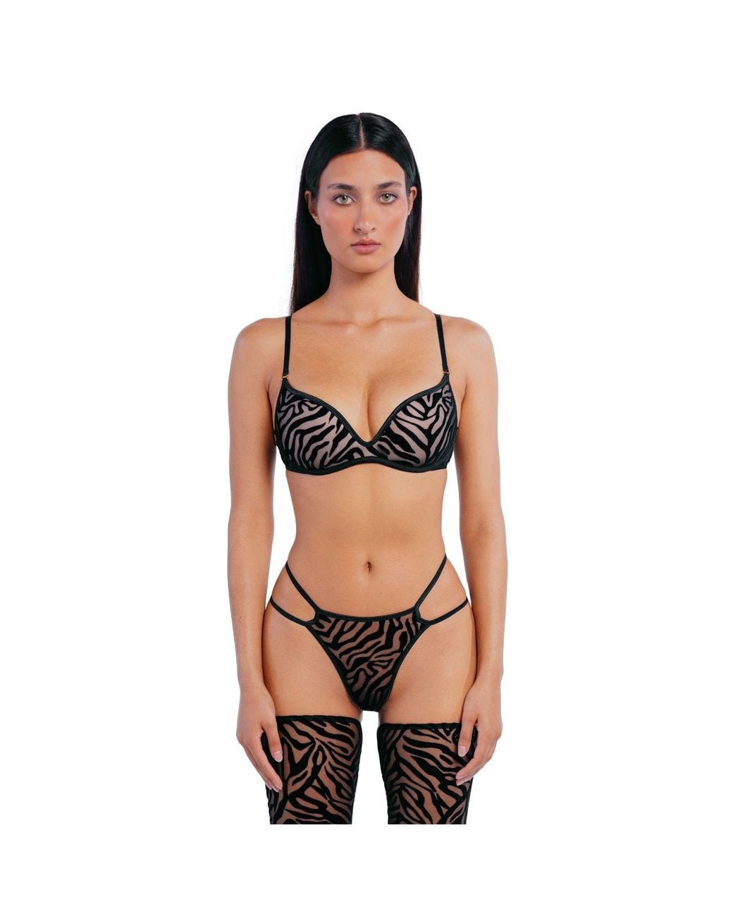 Perilla Lingerie Black Kylie Monocup Bra Push Up