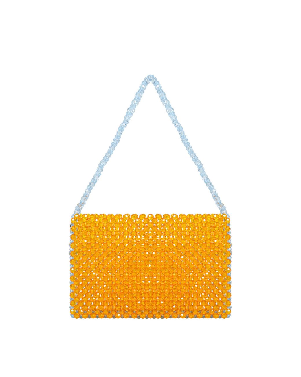 Tillie Beads Yellow Color Pop Beaded Shoulder Bag