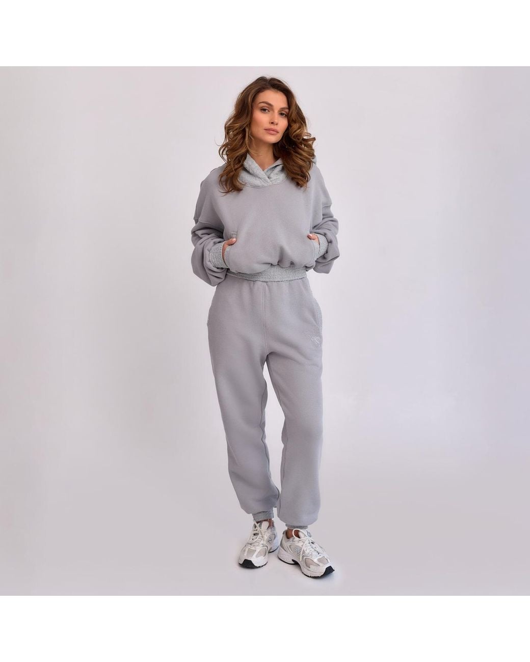 Mandragora Gray Cotton Sweatpants With Jacquard Detailing
