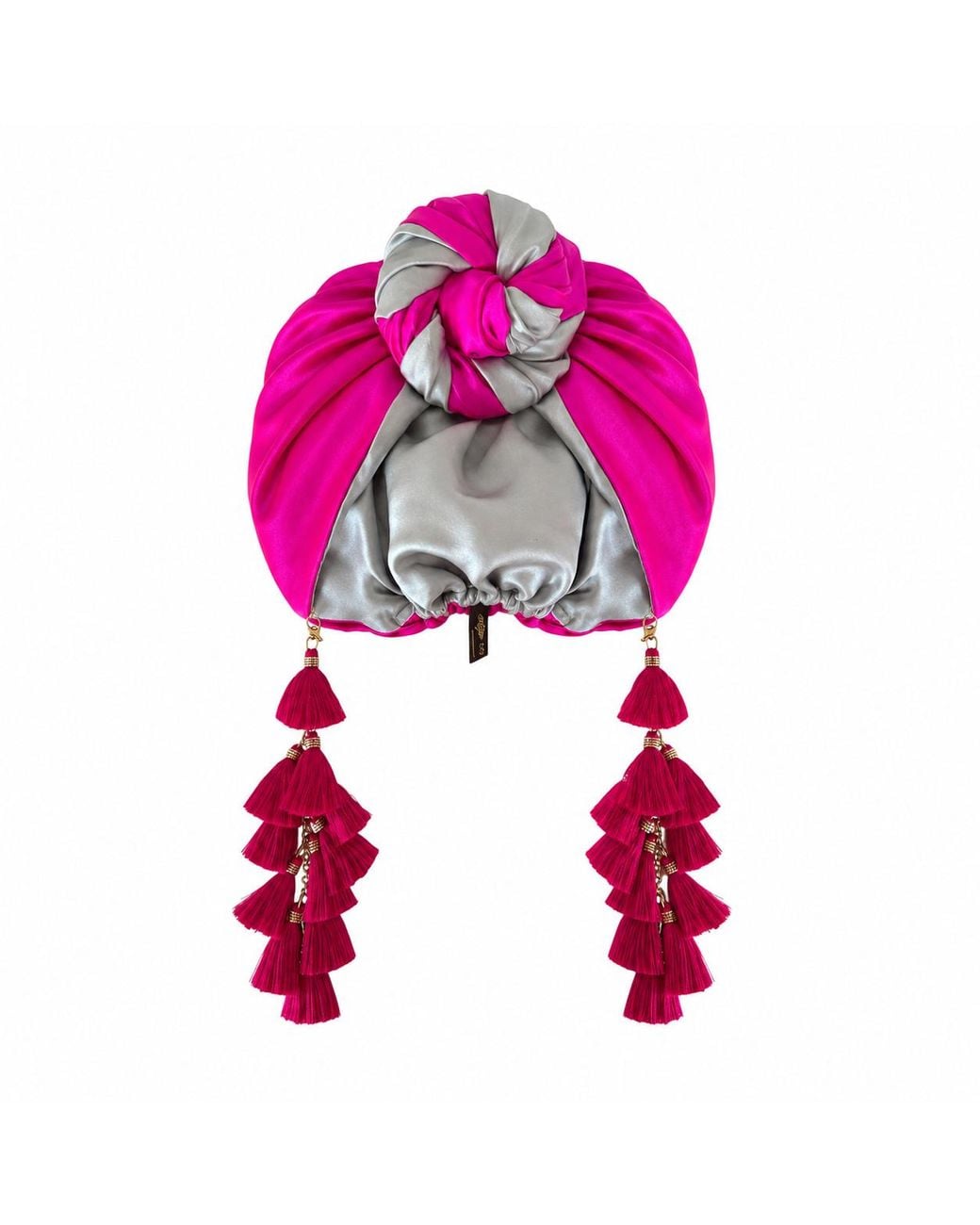 Julia Clancey Pink Edith Silk Chacha Reversible Turban