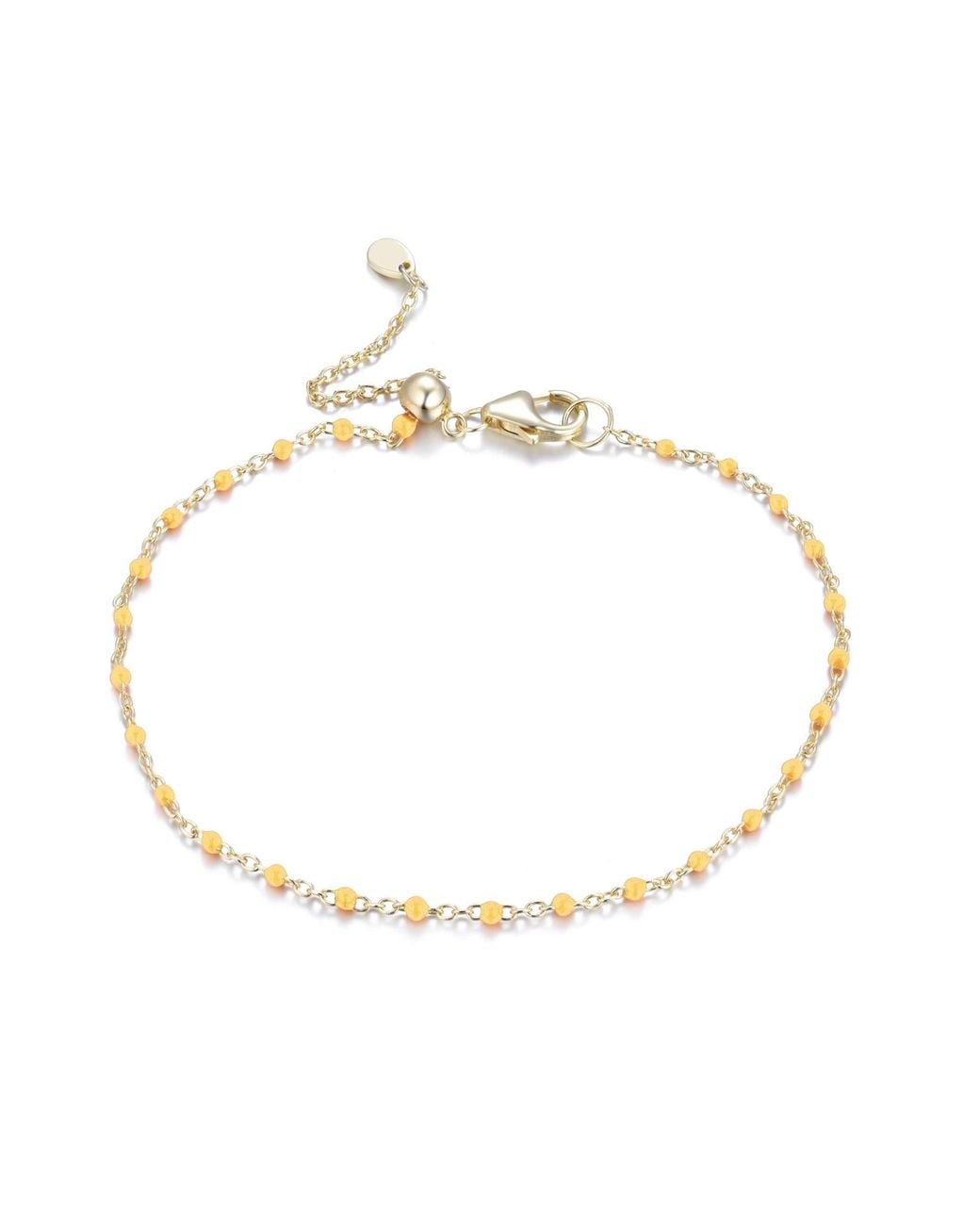 KAMARIA Metallic Enamel Beaded Chain Bracelet