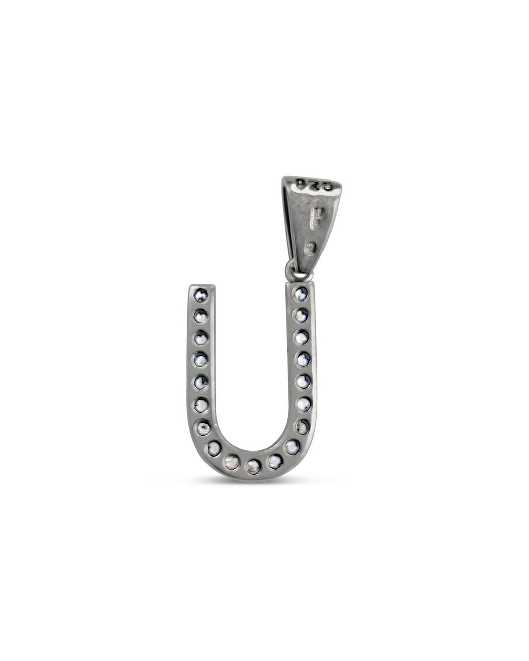 Bellus Domina Metallic Sterling Letter U Pendant