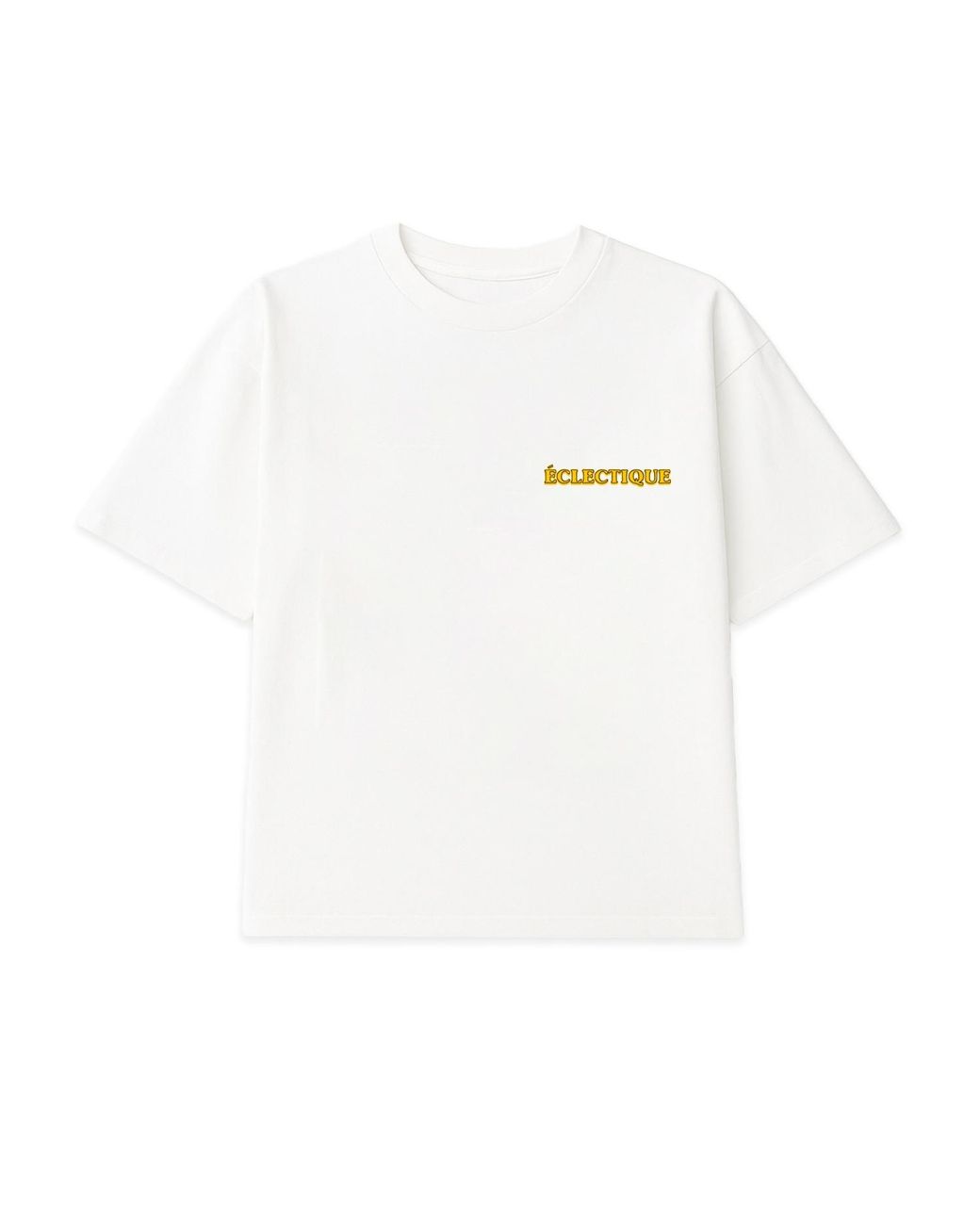 Éclectique White Graphic T-Shirt Paw Squad for men