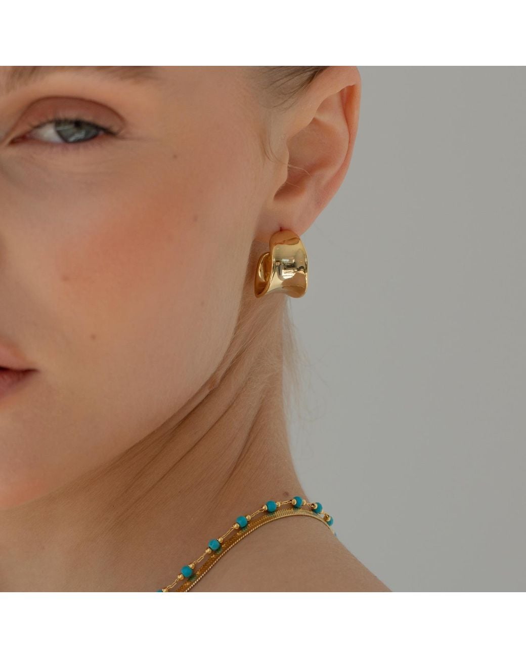 Arctic Fox & Co. Metallic Irregular Hoop Earrings