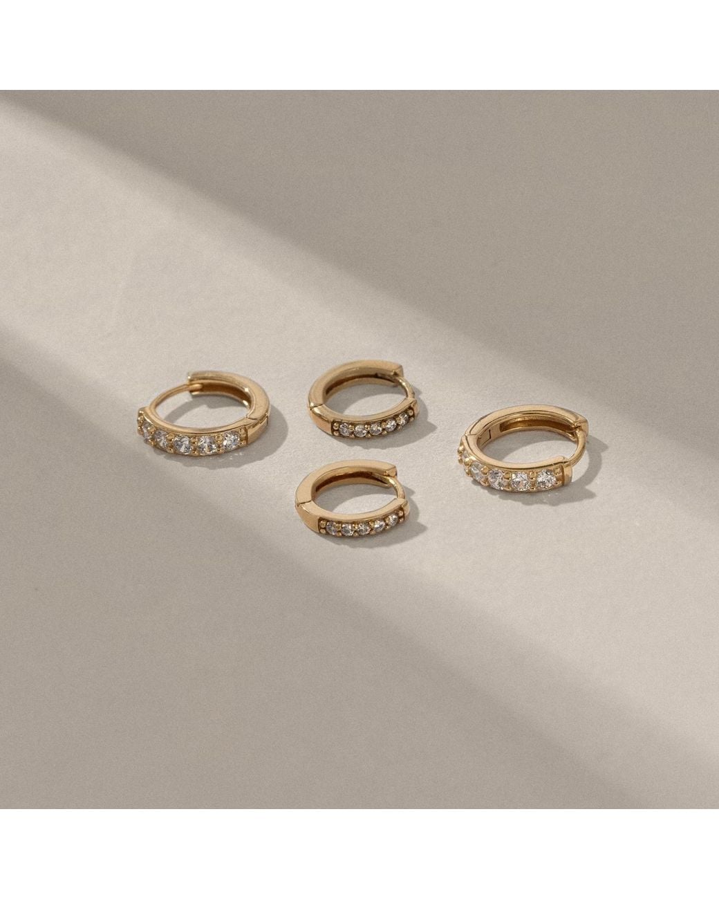Diamonbliss Metallic Pave Hoop Earrings, Eleven Millimeter