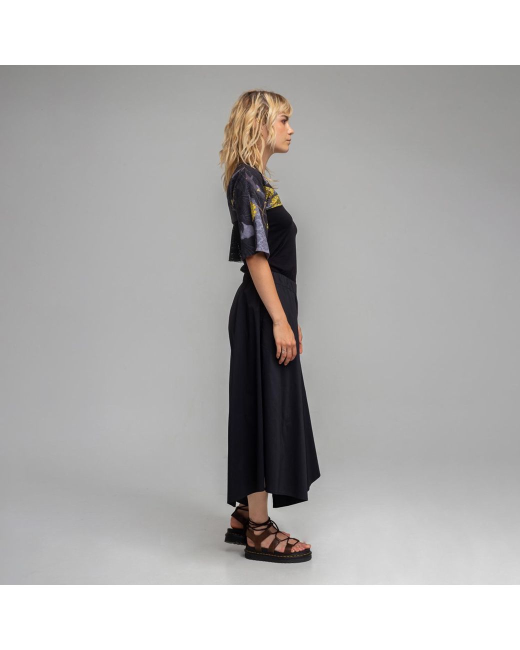 ARTISTA Black Rea Wide Leg Culottes