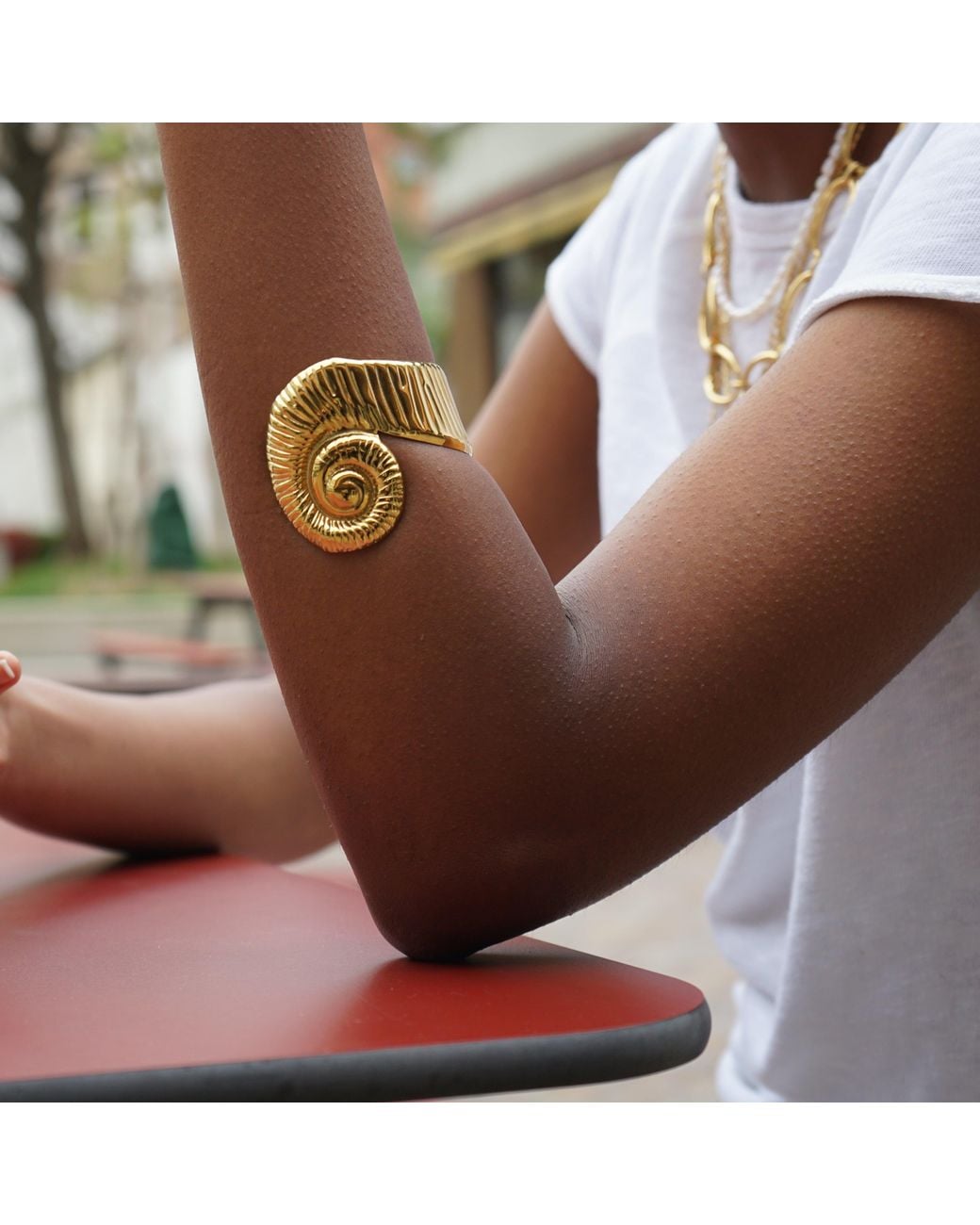 Smilla Brav Yellow Bold Shell Cuff Aleyna
