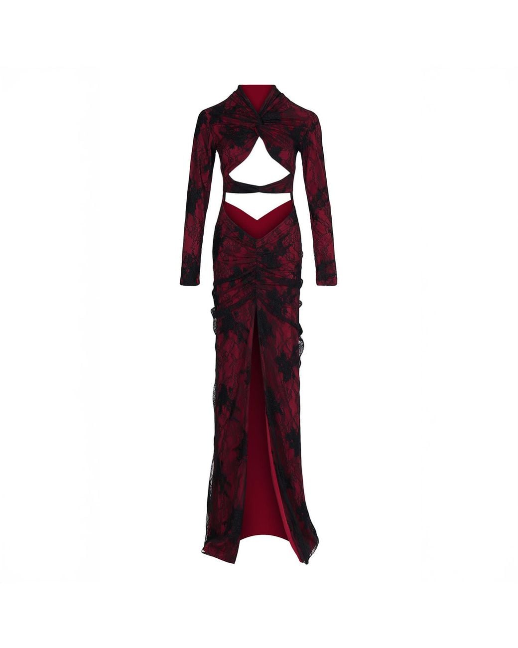 Herfetch Red Maxi Fetch Obbsession Dress-Burgundy