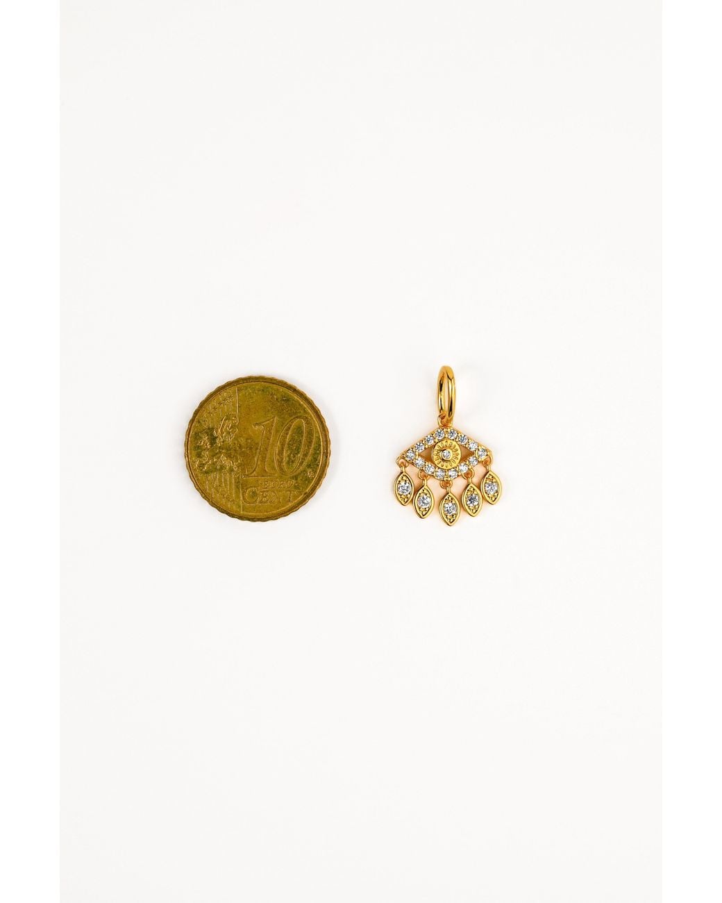 Zynnia Collective Metallic Studded Evil Eye Charm