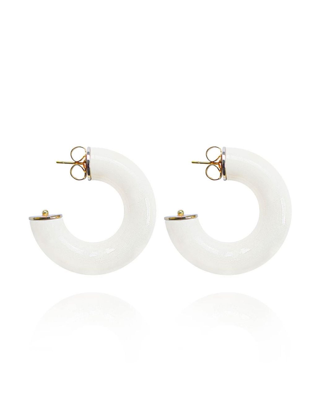 Saule Label White Neutrals Alba Hoops