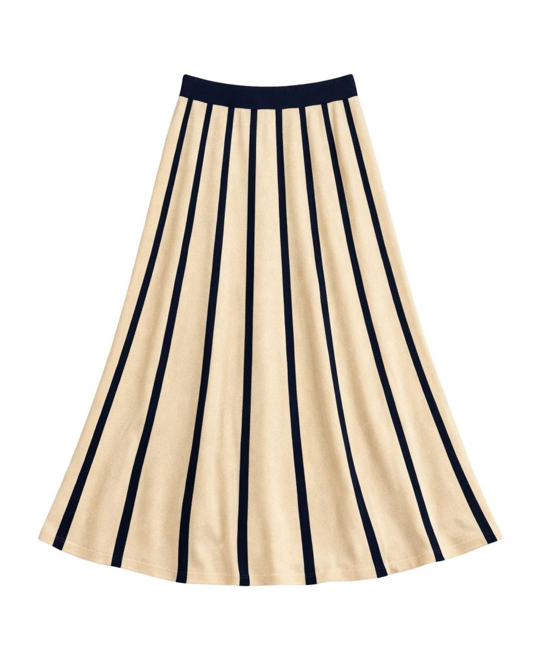Bel Cashmere Black Neutrals Arles Striped Skirt