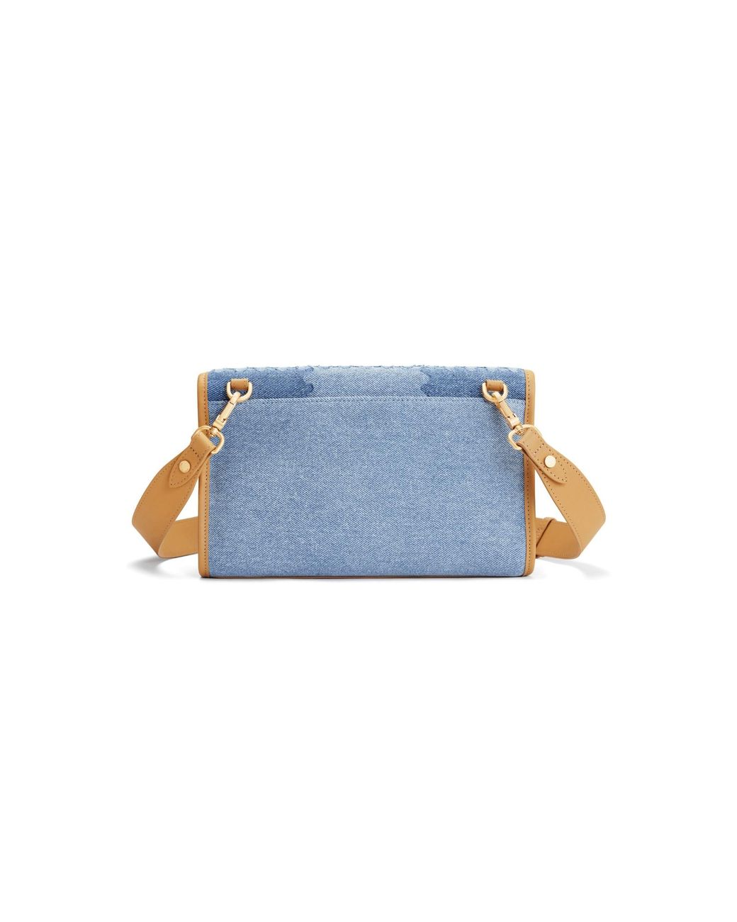 Orange Cube Blue Square Stitch Messenger Bag