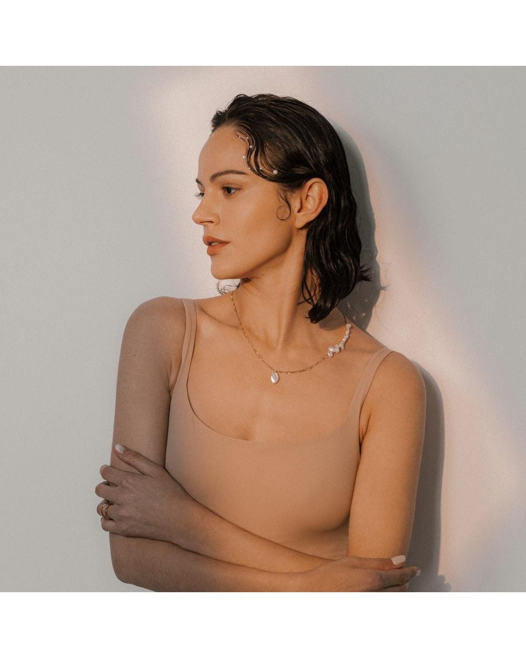 Lait & Lune Metallic Nassa Pearl Necklace