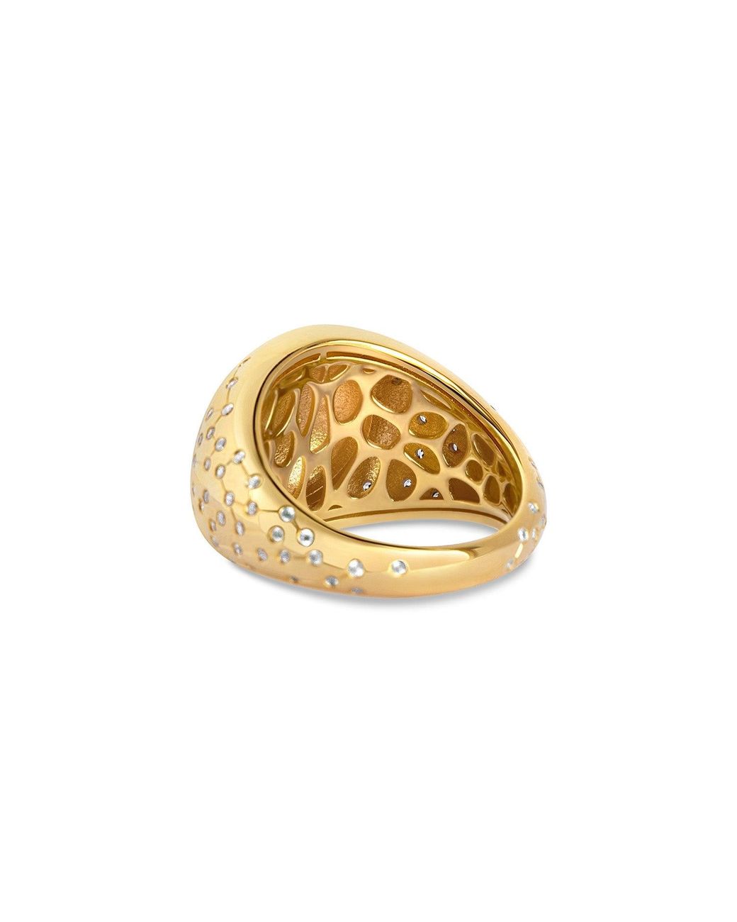 Ptera Jewelry Luna Astra Moon Ring in Metallic | Lyst