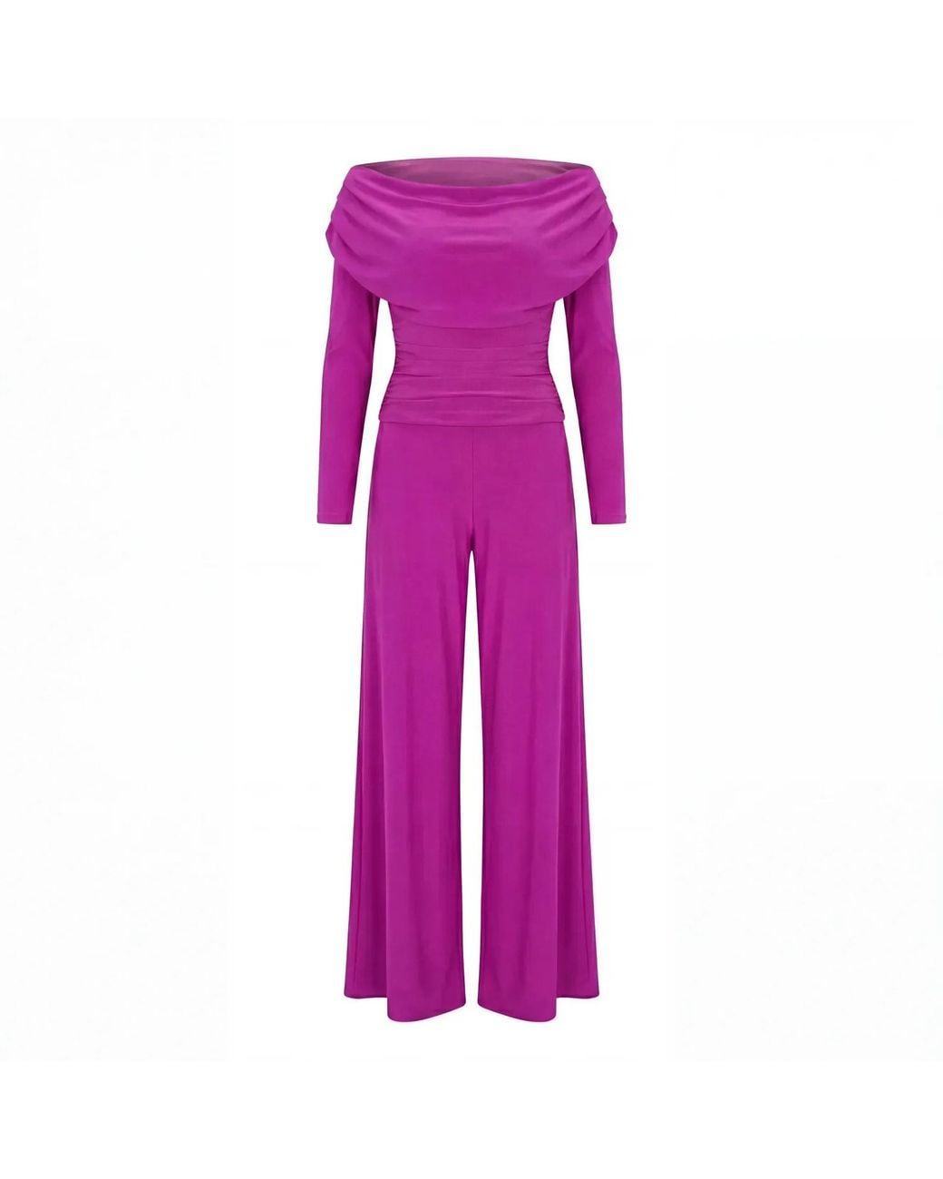 Atom Label Purple Carbon Jumpsuit With Sleeve