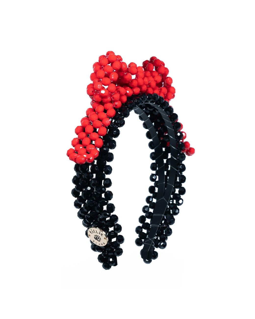 Tillie Beads Red Bow Band Beaded Headband