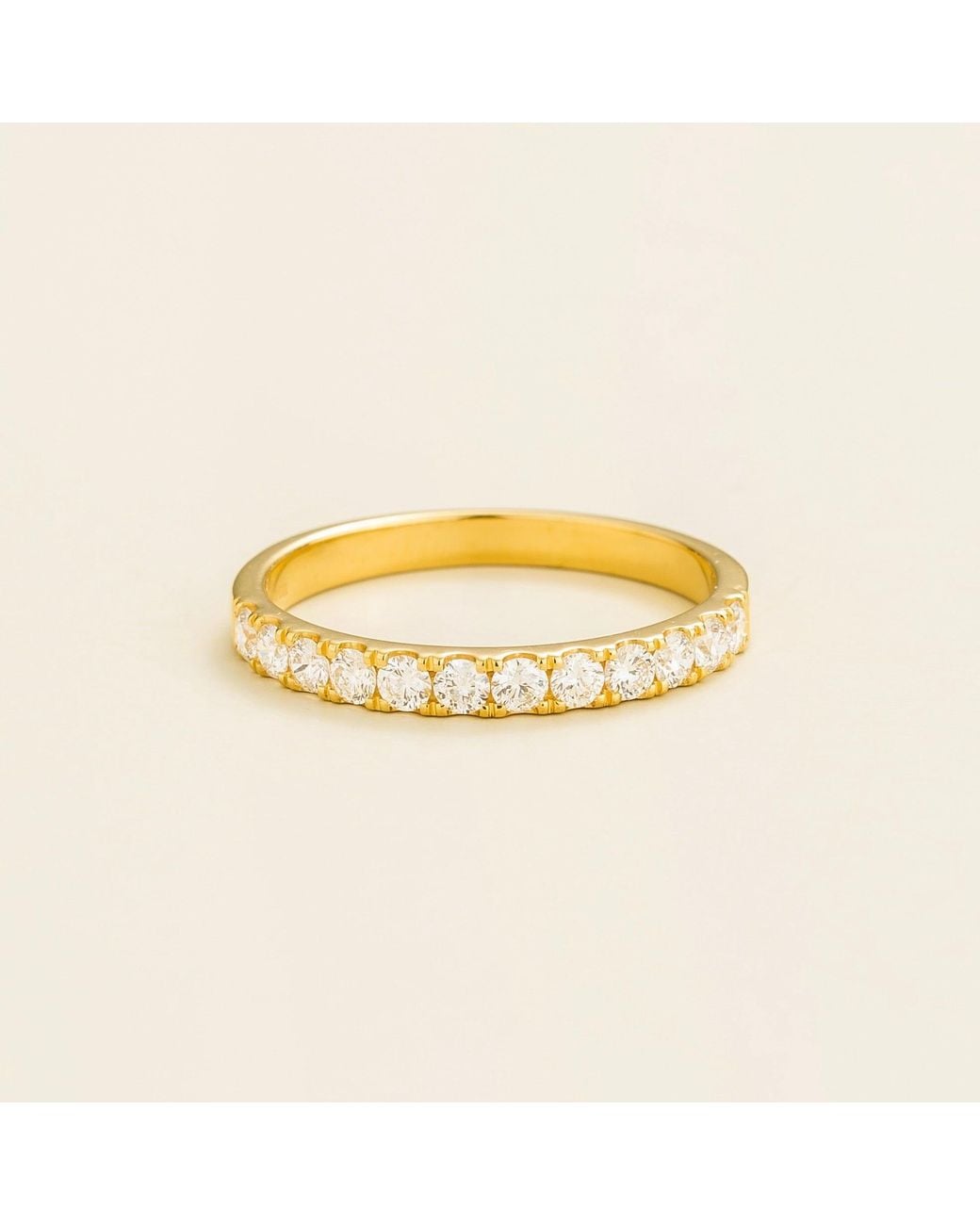 Juvetti Metallic Salto Diamond Half Eternity Ring