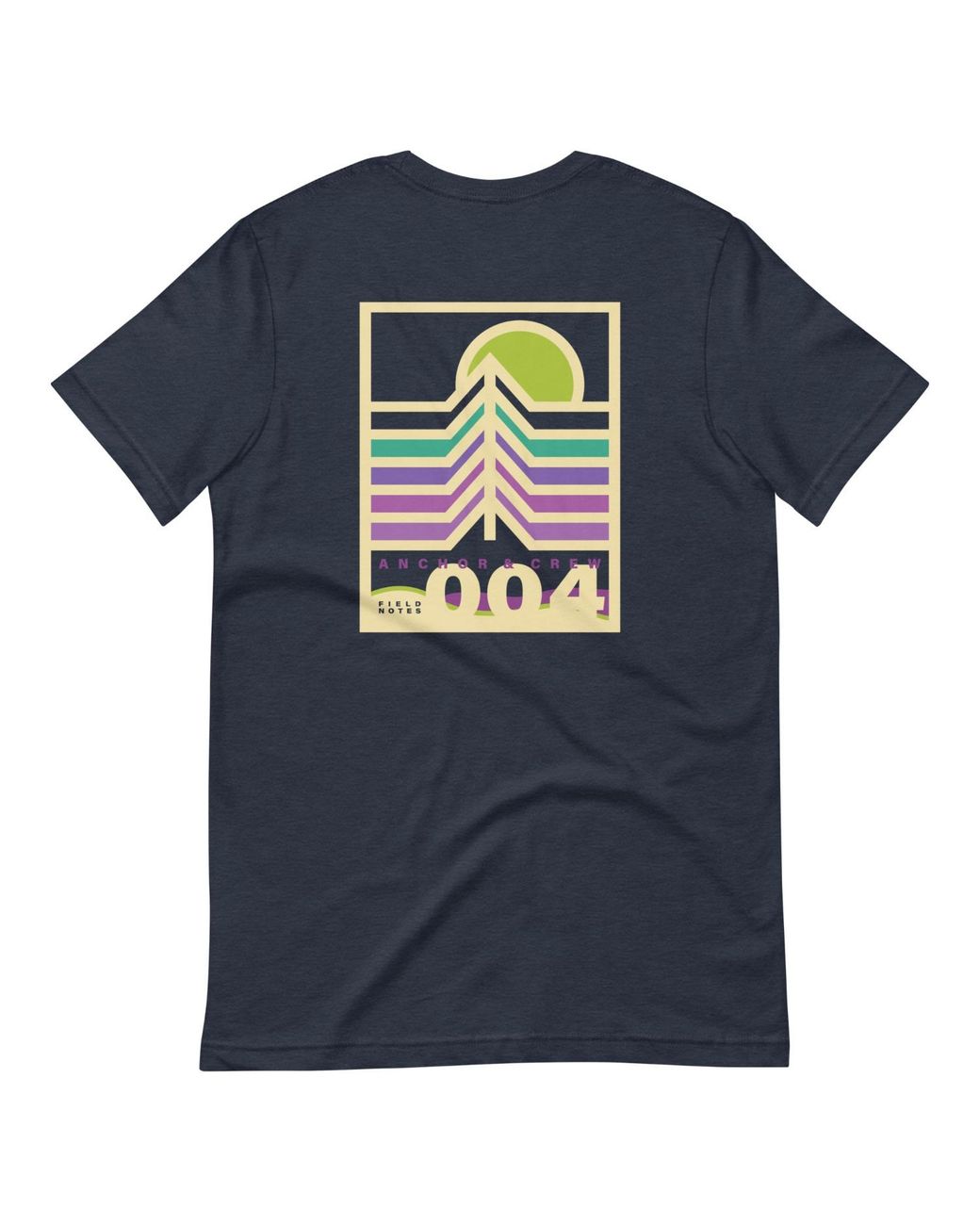 Anchor and Crew Blue Four Field Notes Organic Cotton T-Shirt
