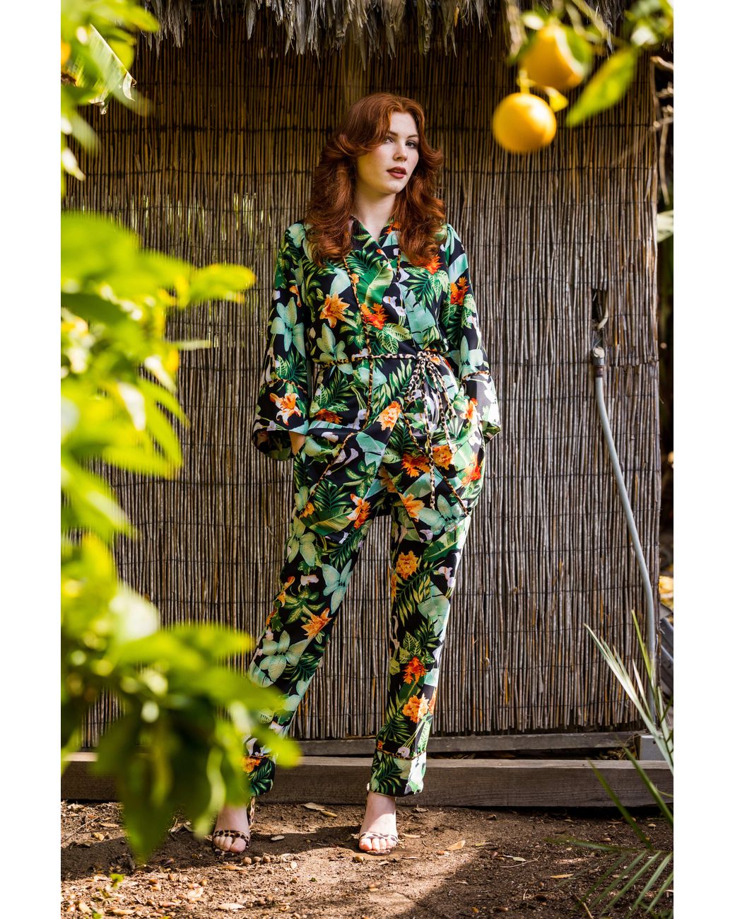 Jennafer Grace Green Midnight Jungle Paglama Set