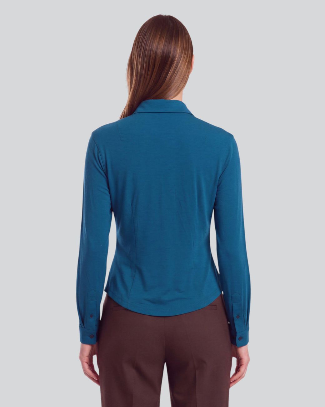 Lords of Harlech Blue Scarlet Legion Merino Jersey Long-Sleeve Shirt