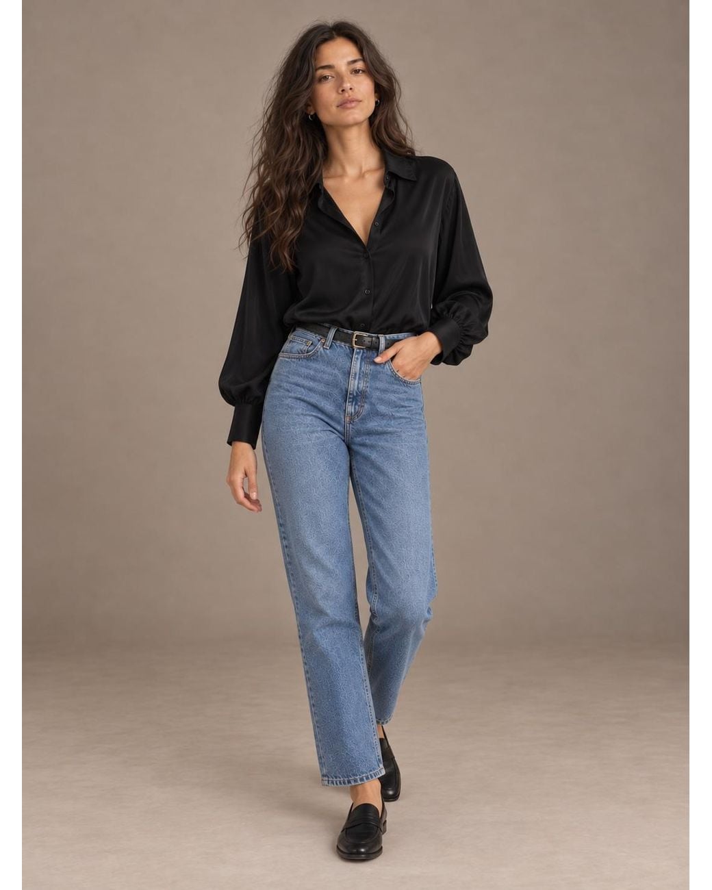 Carolina Benoit Blue Vegan Silk Waiting Top