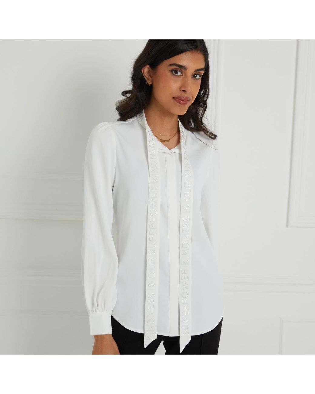 House of Kind White The Goddess Blouse