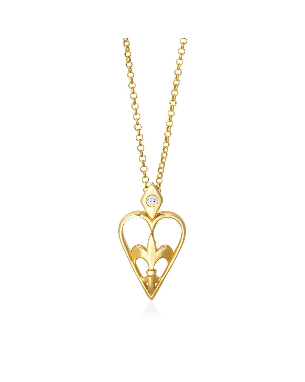 Myrto Katramadou Jewellery Metallic Heartshield – Pendant-Plated