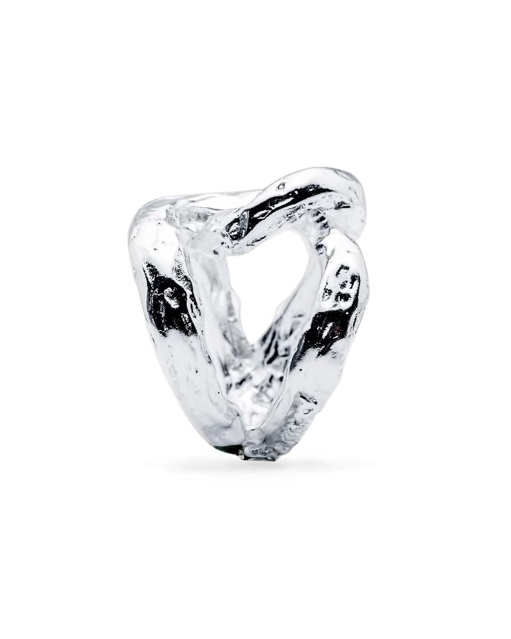 Mercela Metallic Sculptural Organic Intertwined Statement Ring – Contemporary Artisan Jewellery Inspired By Natural Forms