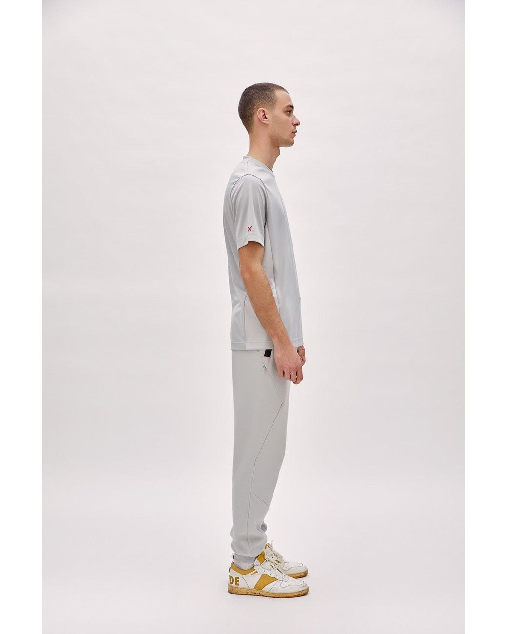Pcfg Gray Comfort Fit Track Tee for men