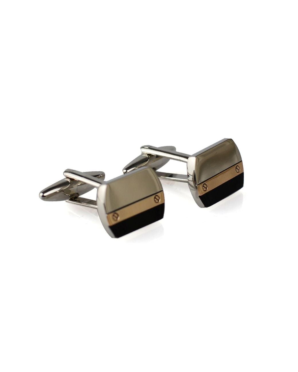 DAVID WEJ Multicolor Rectangle Metal Cufflinks for men