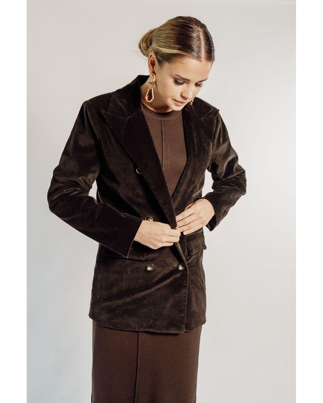 Rave on Trend Black Corduroy Blazer