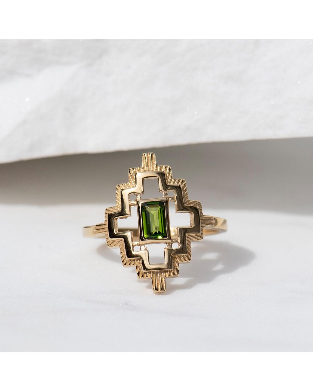 Zoe & Morgan Metallic Munay Ring Gold Chrome
