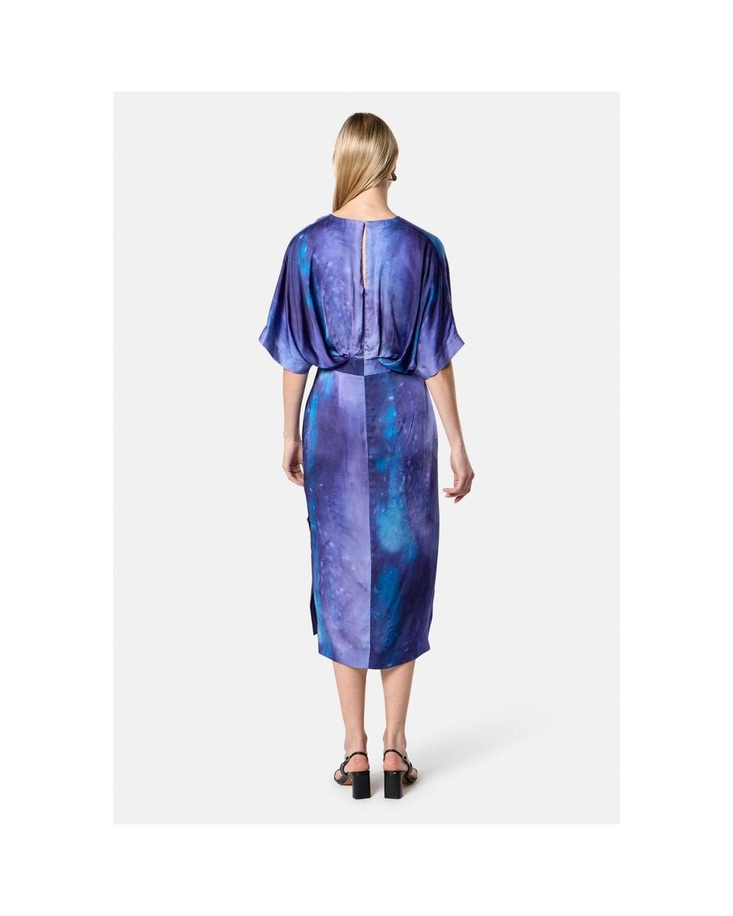 Helen Mcalinden Blue Eabha Celestial Print Dress