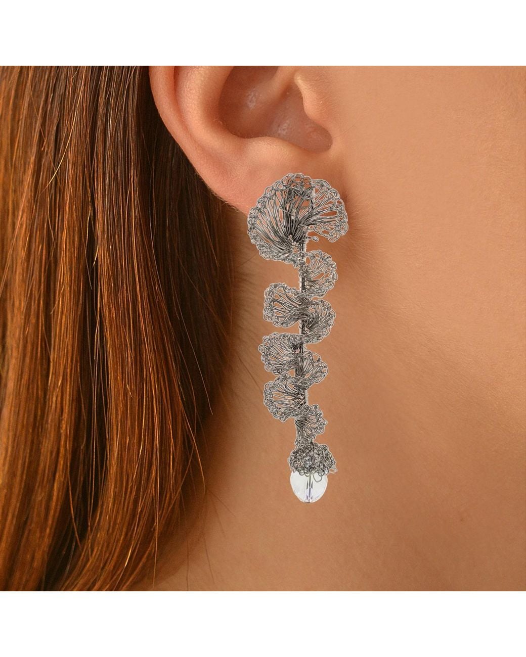 Lavish by Tricia Milaneze Metallic Clear & Ella Handmade Earrings