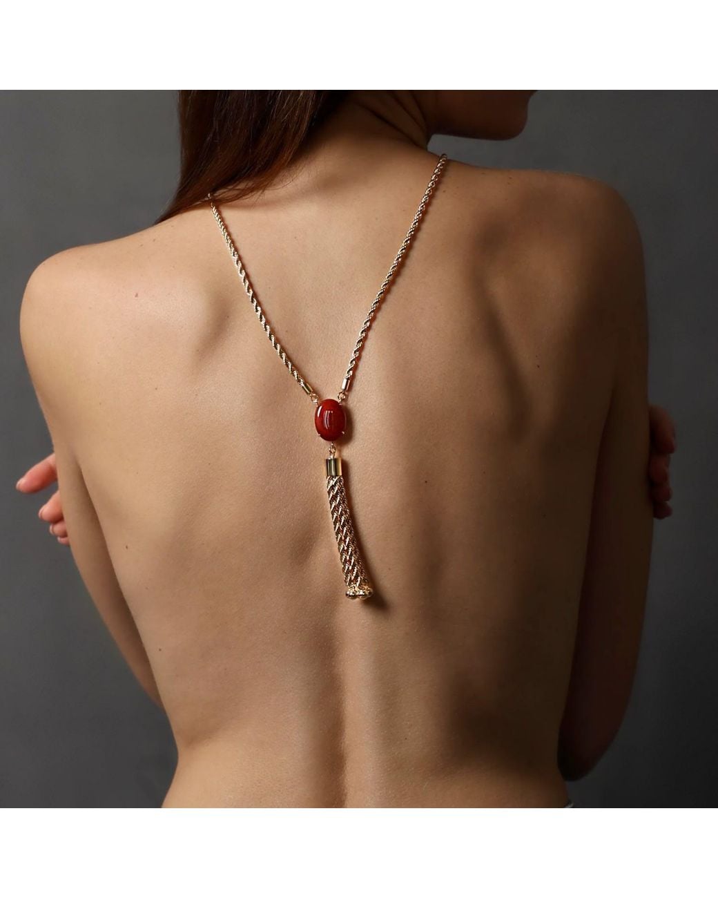 Crystalline Jewellery Brown Agate Necklace