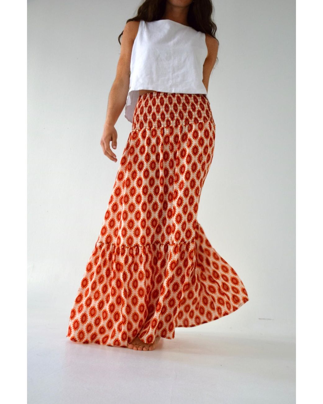 Mind Traveler Orange Indi Skirt