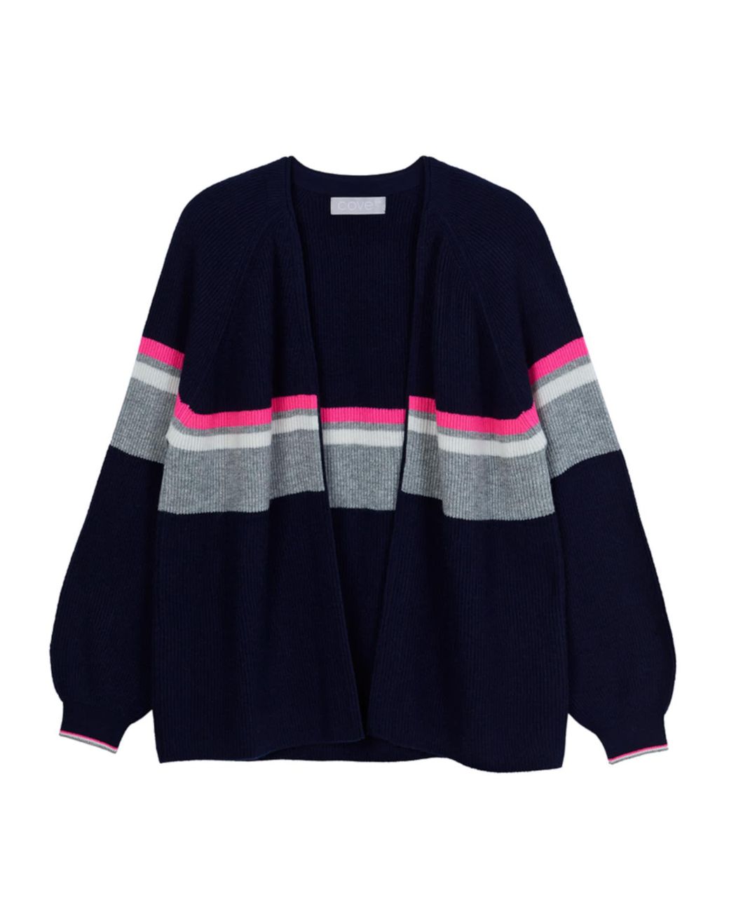 Cove Blue Neon Stripe Cardigan
