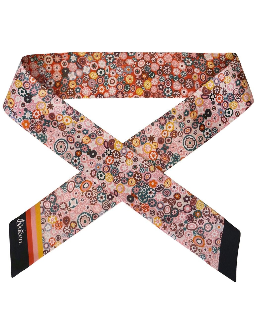 Kueen Brown Silk Scarf