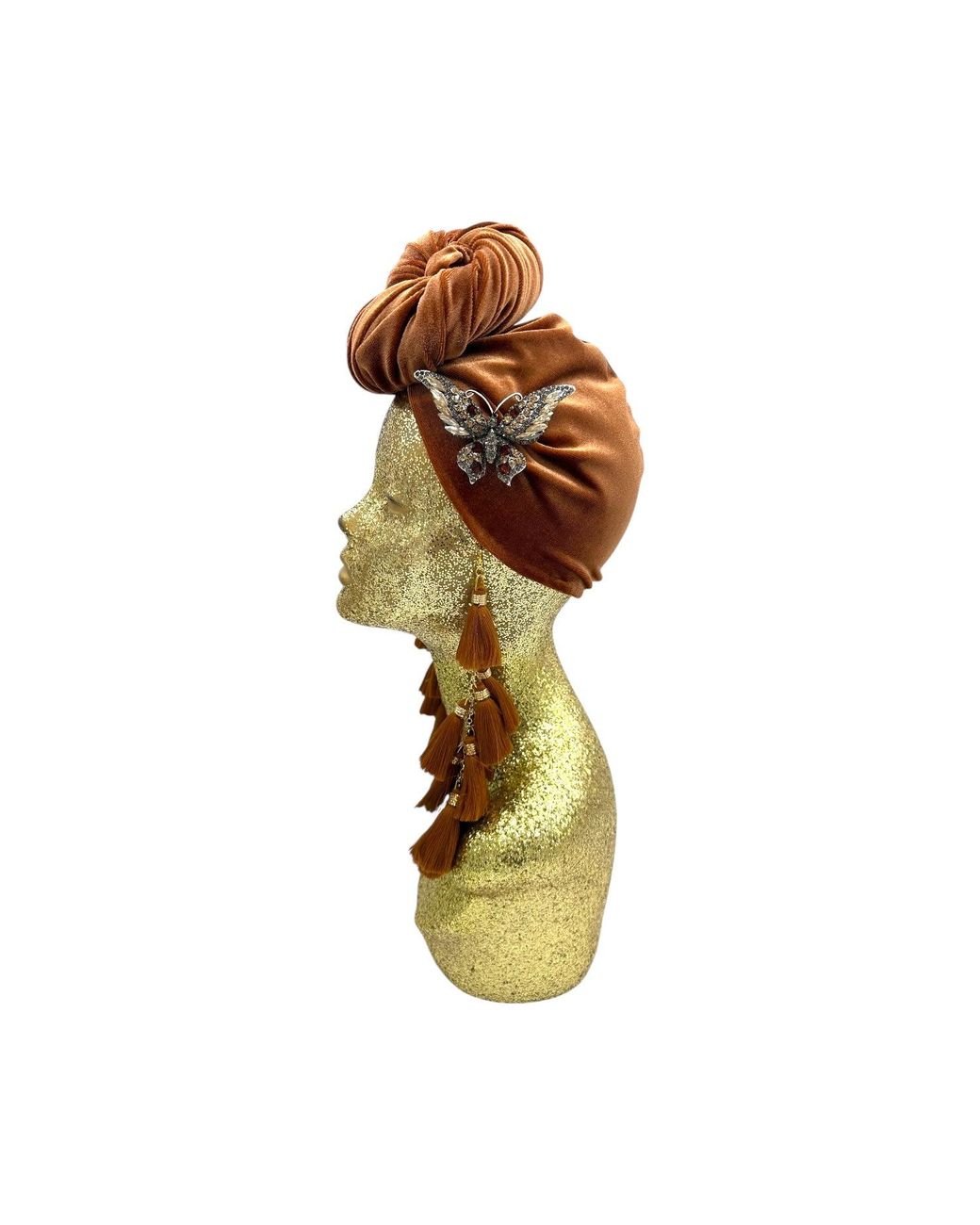 Julia Clancey Brown Butterfly Cocoa Chacha Turban