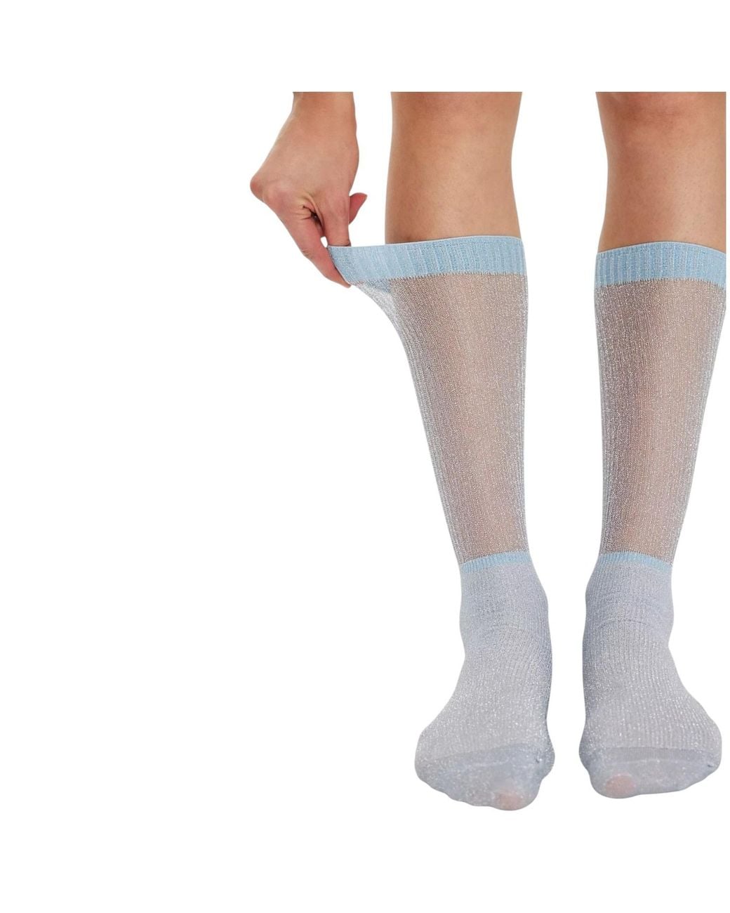 HIGH HEEL JUNGLE by KATHRYN EISMAN Gray Glitter Dance Socks