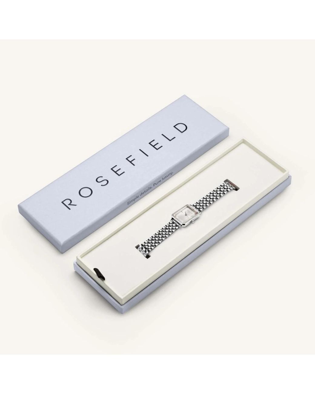 ROSEFIELD Metallic Octagon Xs Steel And Dial Watch