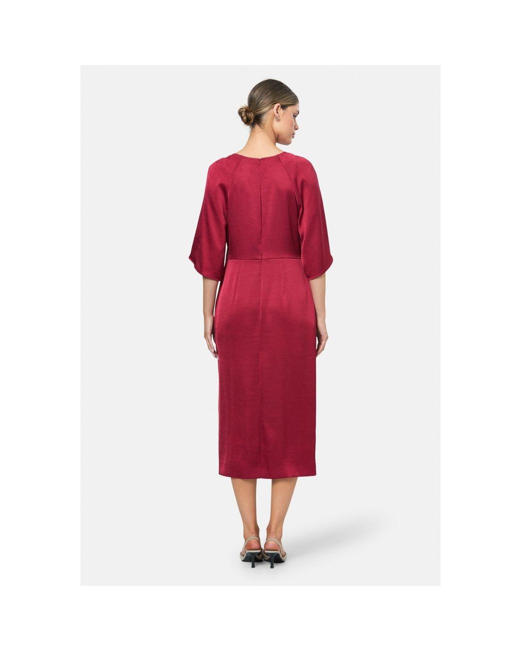Helen Mcalinden Red Aibhe Ruby Satin Dress