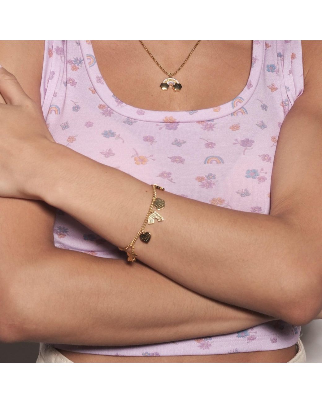 Cloud Haven Blue Ditsy Charm Bracelet
