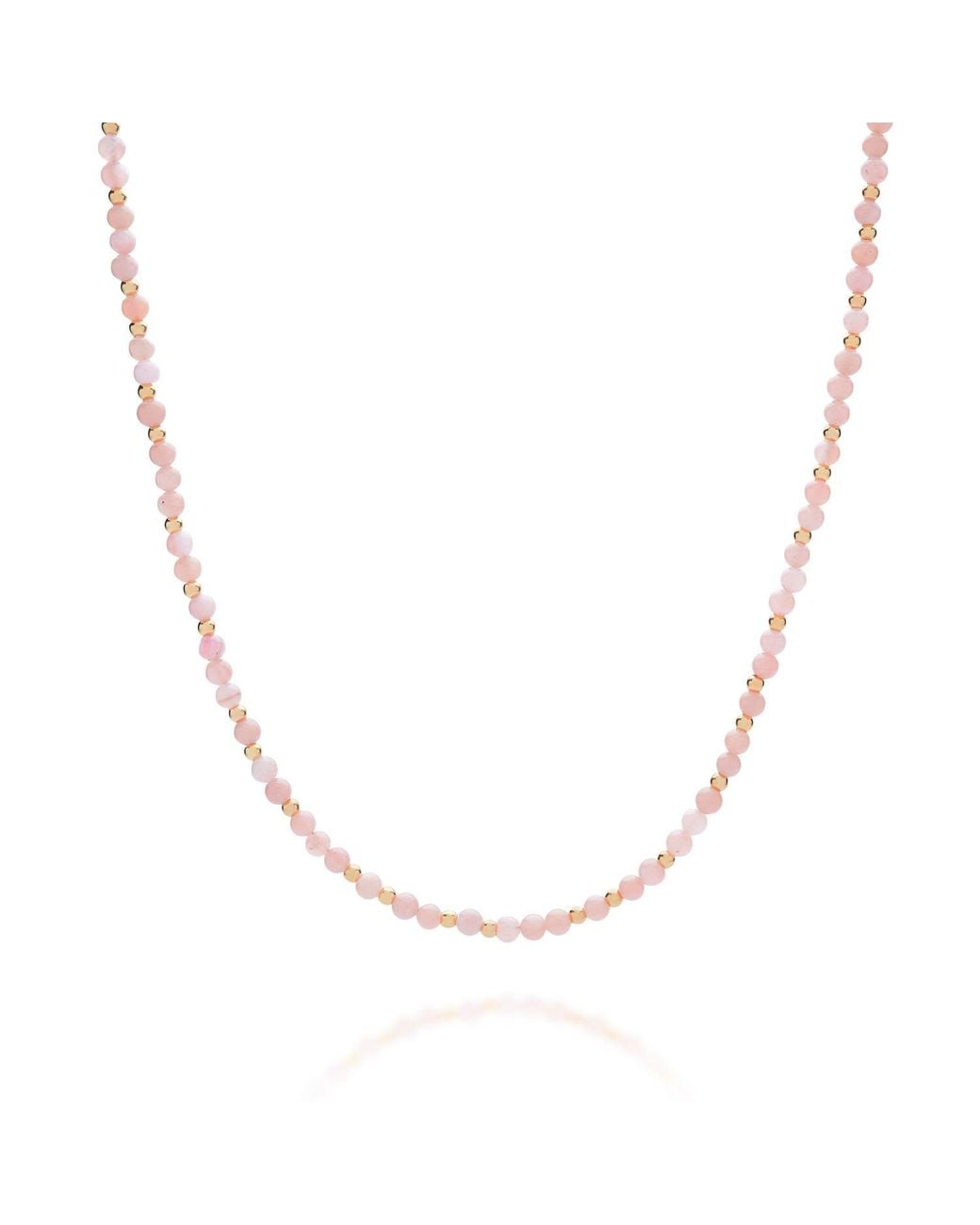 Nellou Jewellery Metallic Jewel Bead October Birthstone Necklace Plated Sterling
